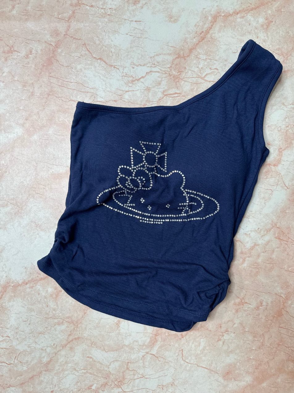 One Shoulder Hello Kitty Tops