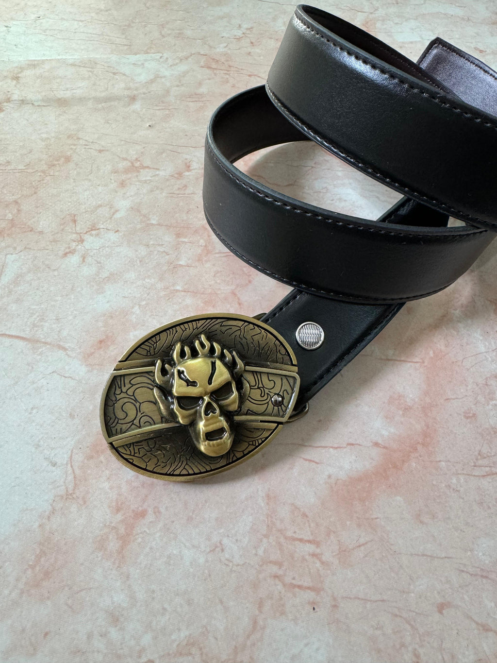 Golden Skull Knife Belt