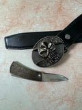 Black Skull Knife Belt