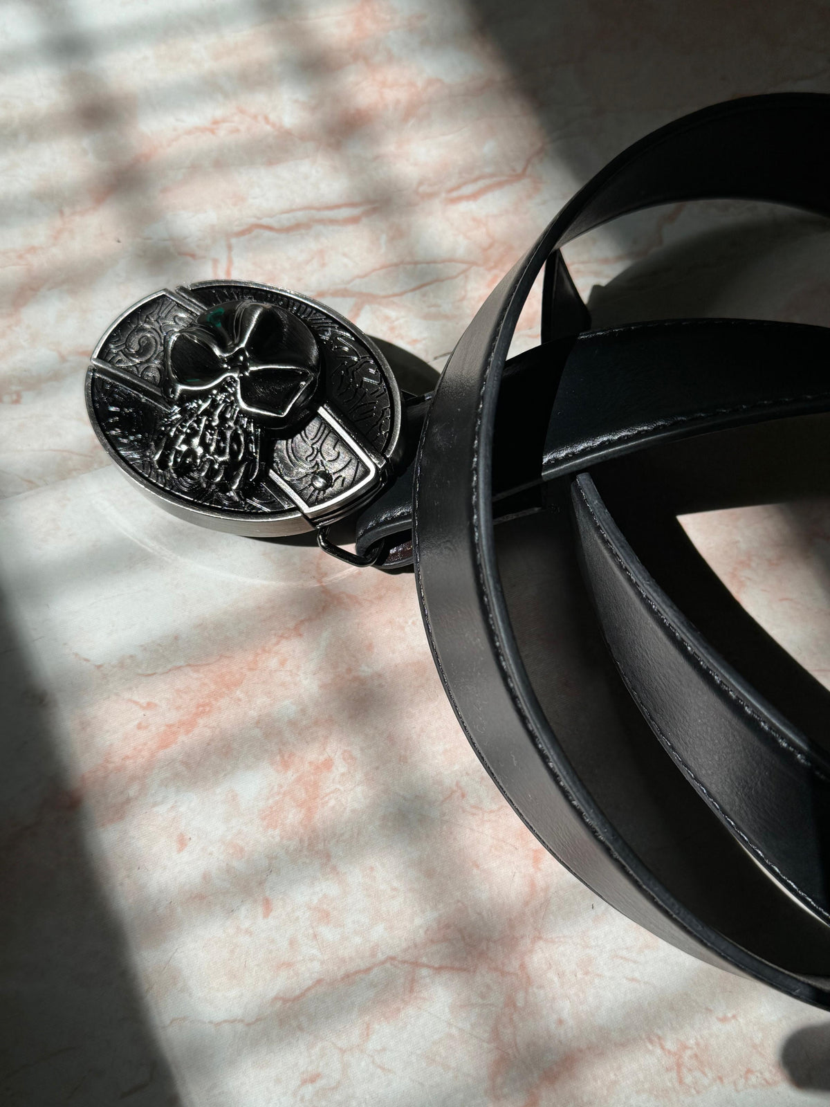 Black Skull Knife Belt