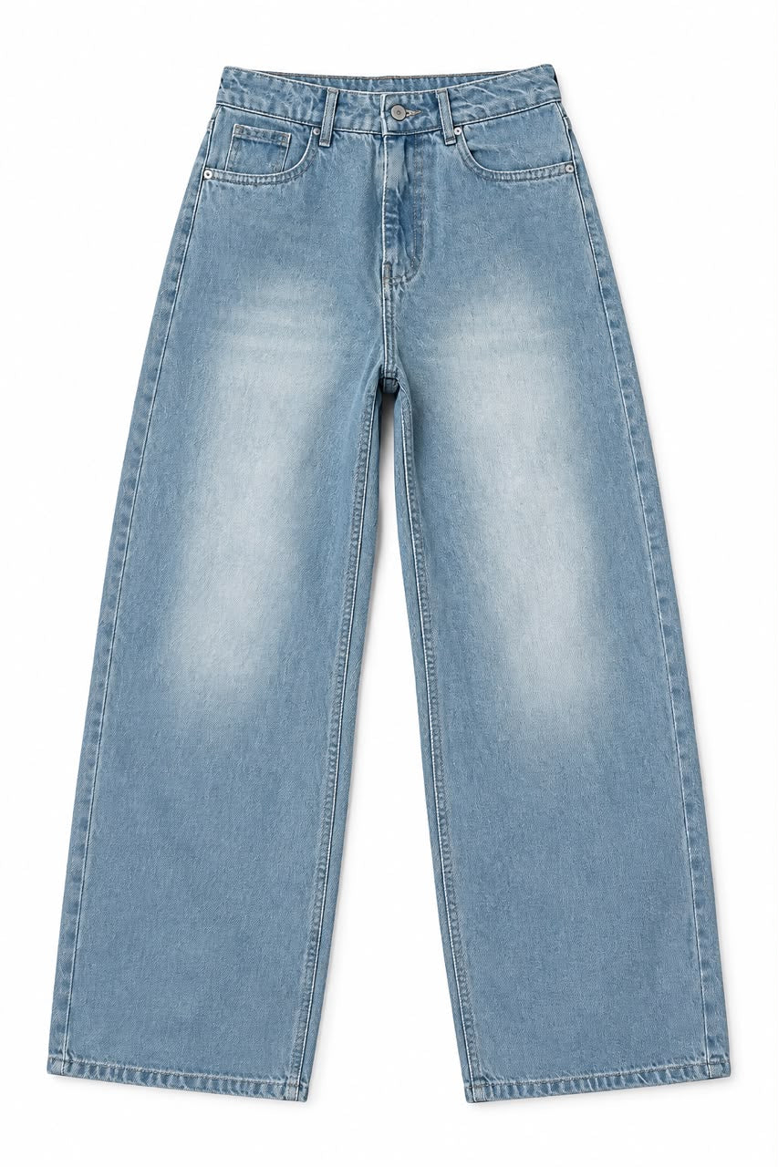Light Blue Wide-Leg Jeans
