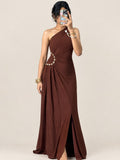 One shoulder Ruched dress